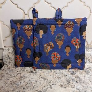 Stylish Blue and Brown Patterned Men's Bag